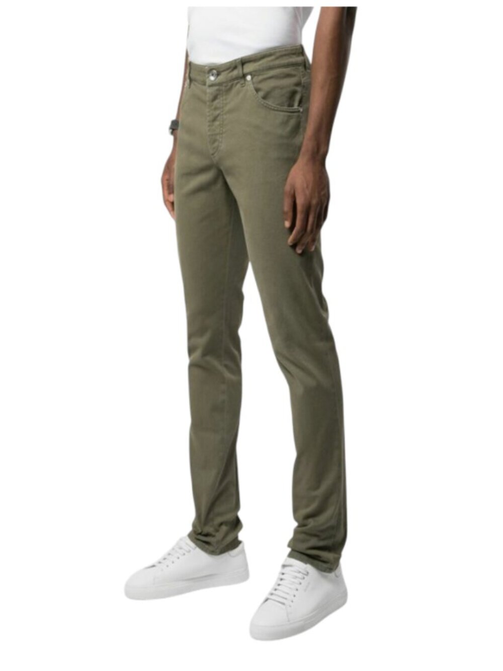 Brunello Cucinelli 5 Pocket Denim Pants Trousers Mens 52 36 US Green Button Fly